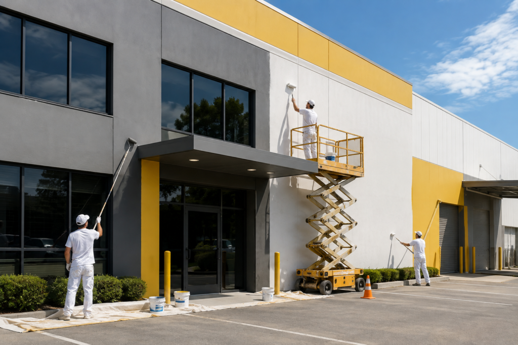 Commercial painting service — office exterior