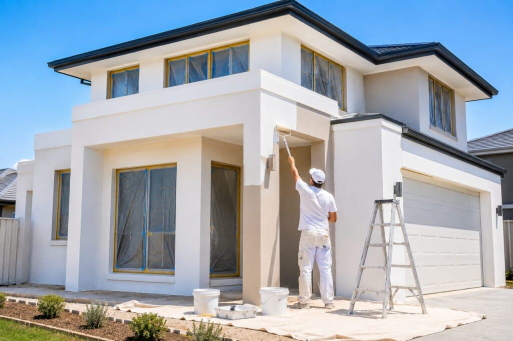 Residential painting service — house exterior finish